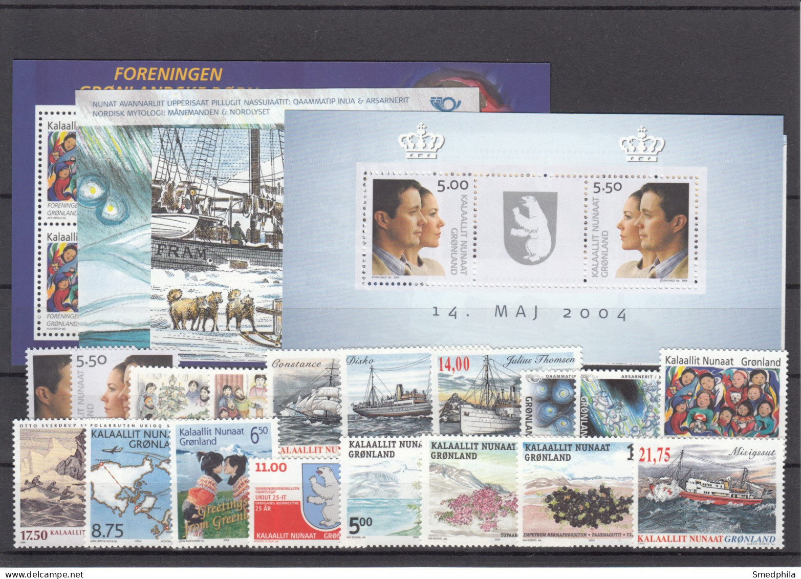 Greenland 2004 - Full Year MNH ** Excluding Self-Adhesive Stamps - Annate Complete