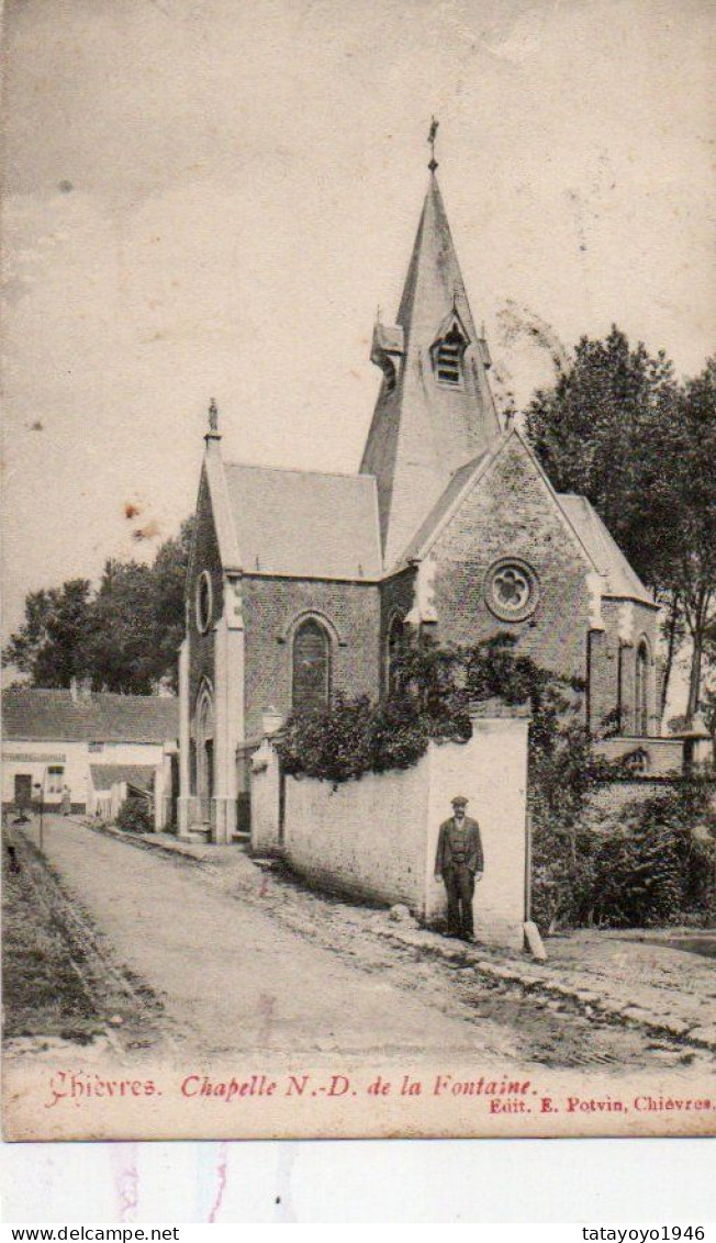 CHIEVRES  Chapelle Notre Dame De La Fontaine Animée  Voyagé En 1908 - Chievres