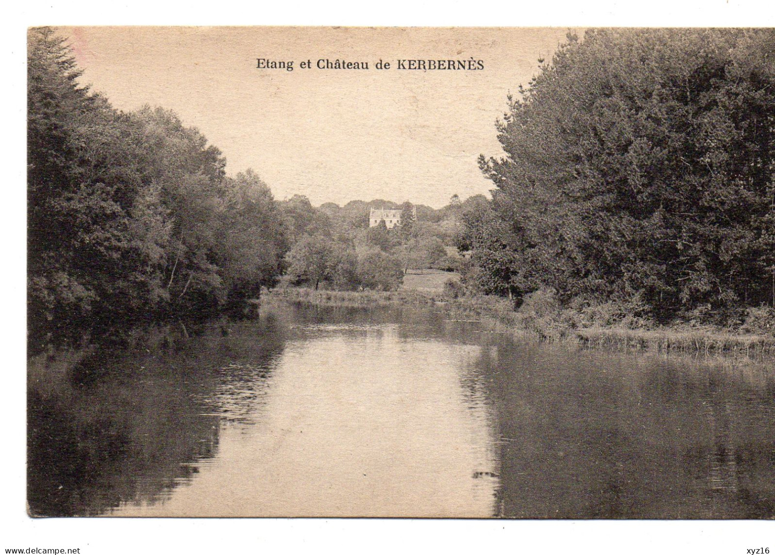KERBERNES étang Et Château - Ploemeur
