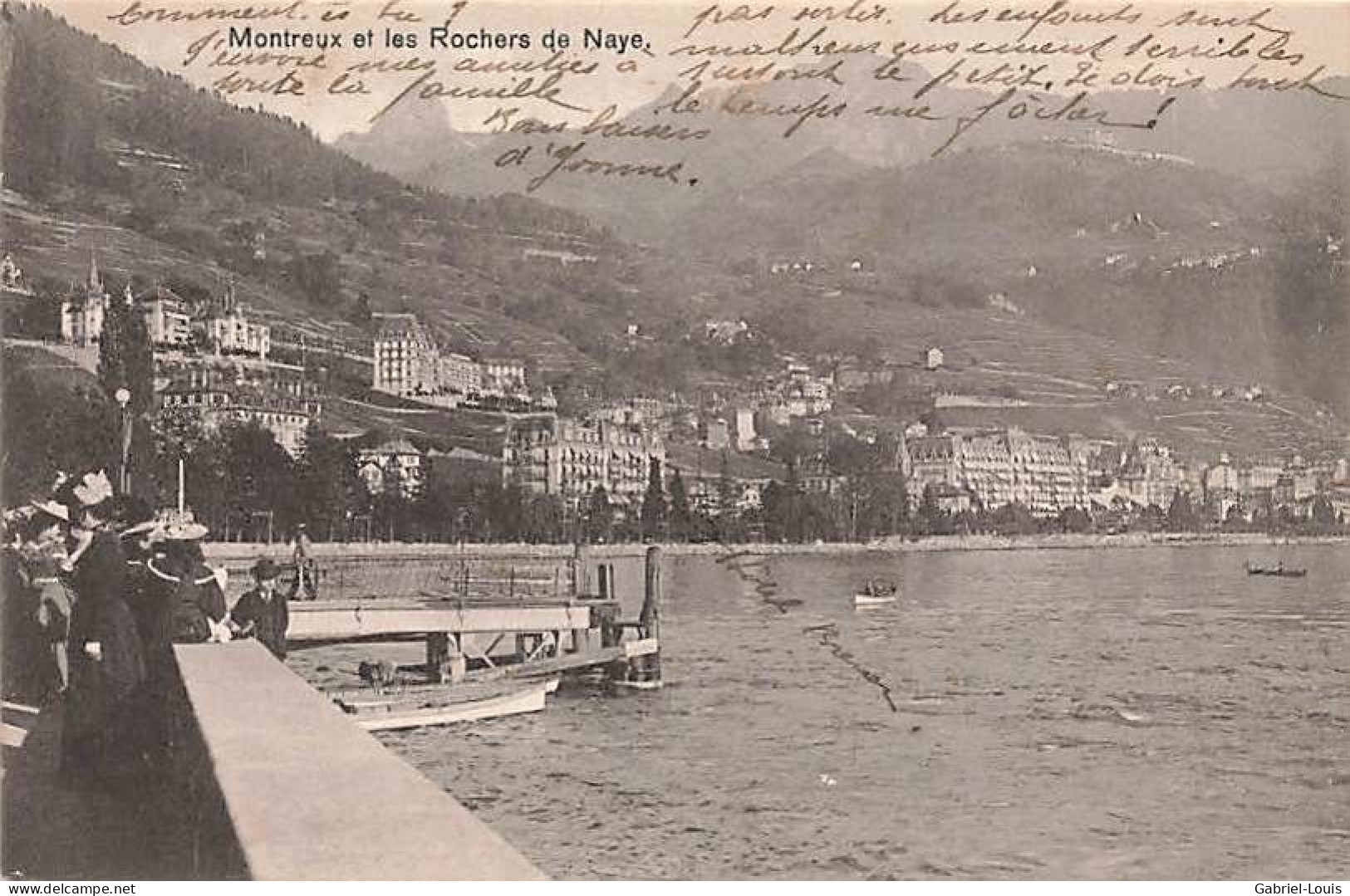 Montreux Et Les Rochers De Naye Quais 1911 Rare - Montreux