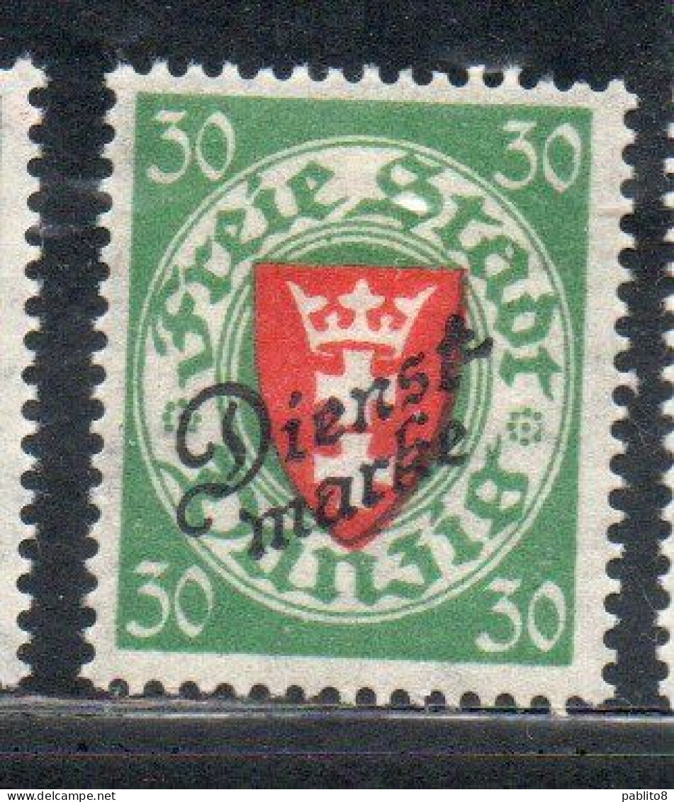 GERMANY REICH POLAND OCCUPATION ALLEMAGNE 1924 1925 DANZIG DANZICA DANTZIG OFFICIAL STAMPS 30pf MLH - Dienstzegels