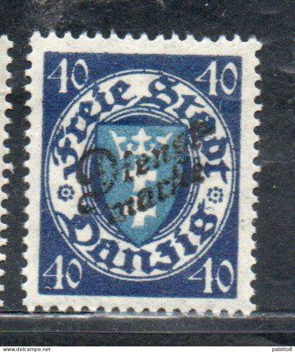 GERMANY REICH POLAND OCCUPATION ALLEMAGNE 1924 1925 DANZIG DANZICA DANTZIG OFFICIAL STAMPS 40pf MLH - Service