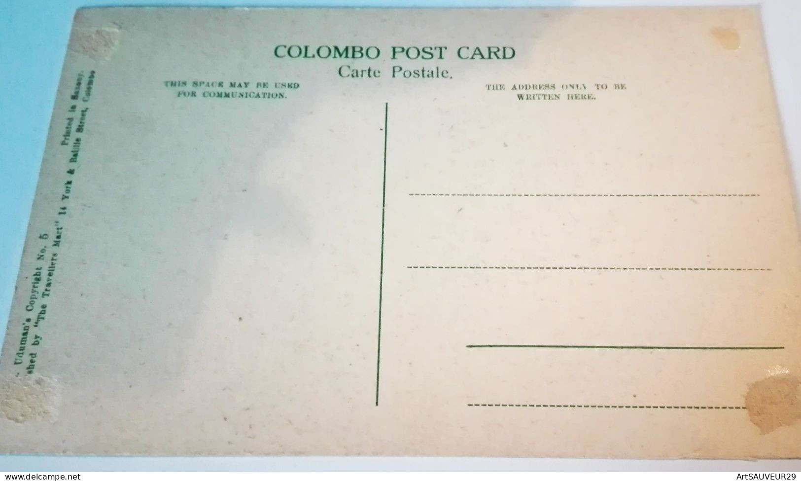 CARTE POSTALE COLOMBO  HARBOUR AND LANDING CHETTY  SRI LANKA   1900 ? - Sri Lanka (Ceylon)