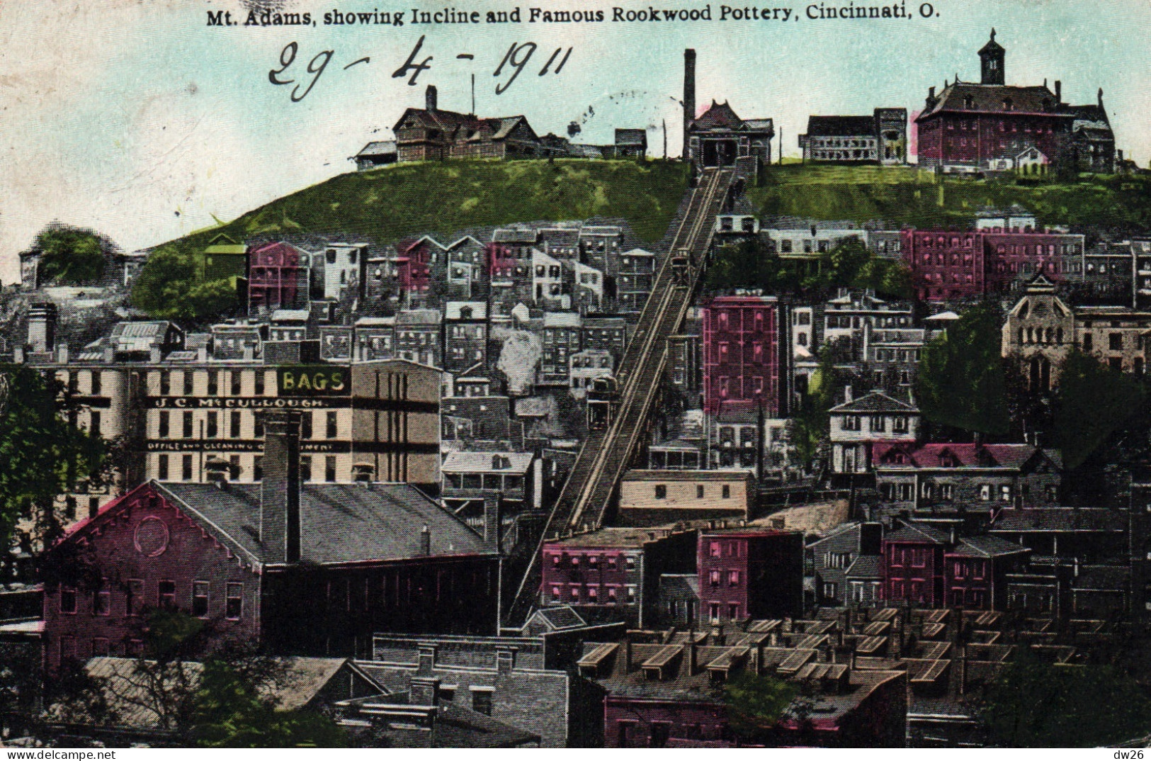 Mt Mont Adams, Showing Incline And Famous Rookwood Pottery, Cincinnati Ohio O - Funiculaire, Funicular - Cincinnati