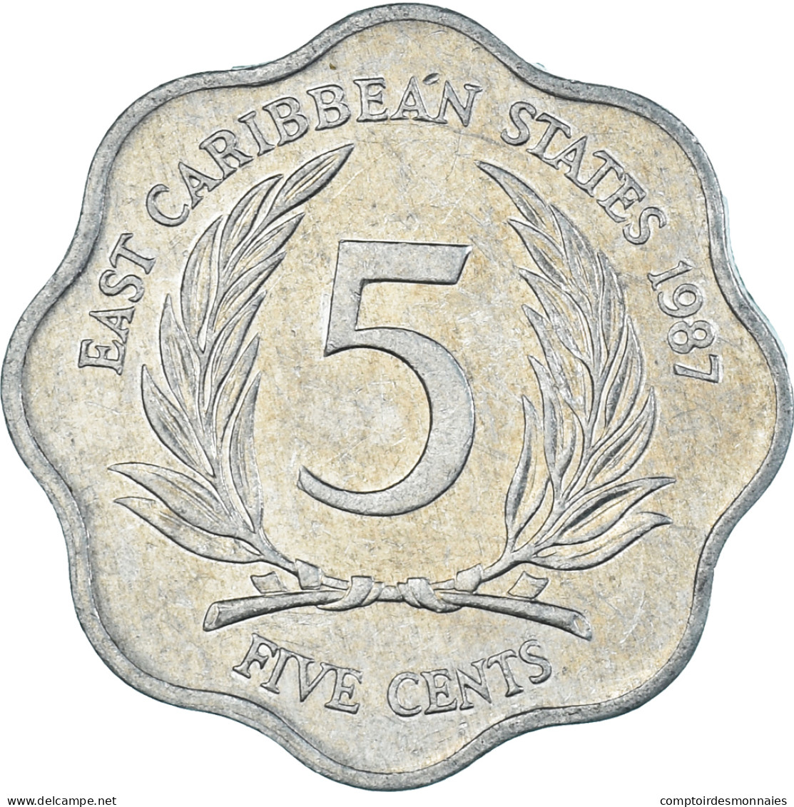 Monnaie, Etats Des Caraibes Orientales, 5 Cents, 1987 - Caraibi Orientali (Stati Dei)