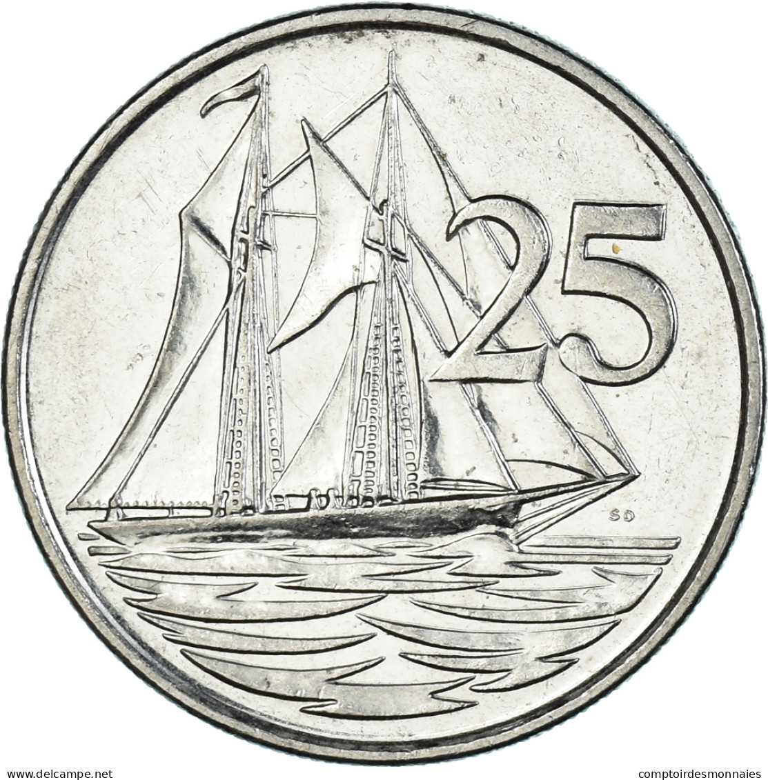 Monnaie, Îles Caïmans, 25 Cents, 2002 - Cayman Islands