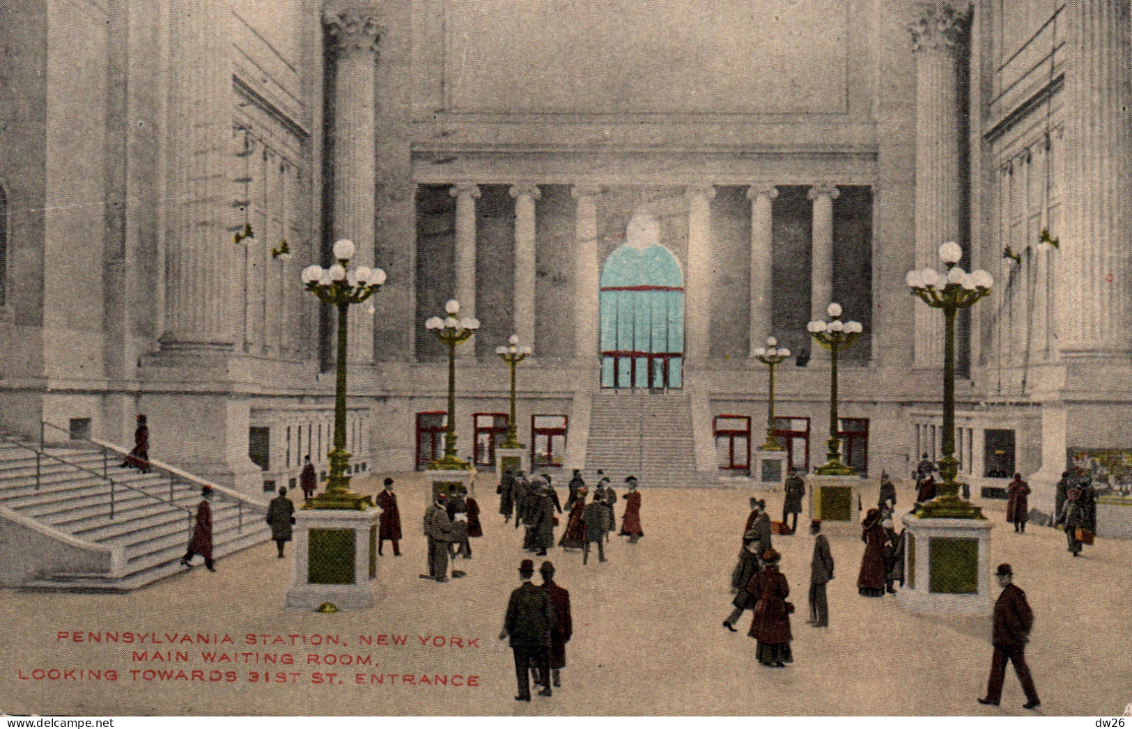 Gare: Pennsylvania Station New York City - Main Waiting Room - Looking Towards 31 St Entrance - Transport