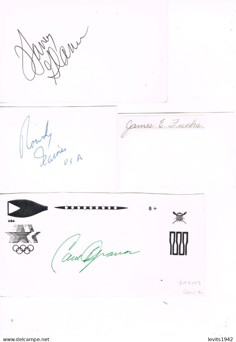JEUX OLYMPIQUES - AUTOGRAPHES DE MEDAILLES OLYMPIQUES - CONCURRENTS DES ETATS-UNIS  - - Autographes