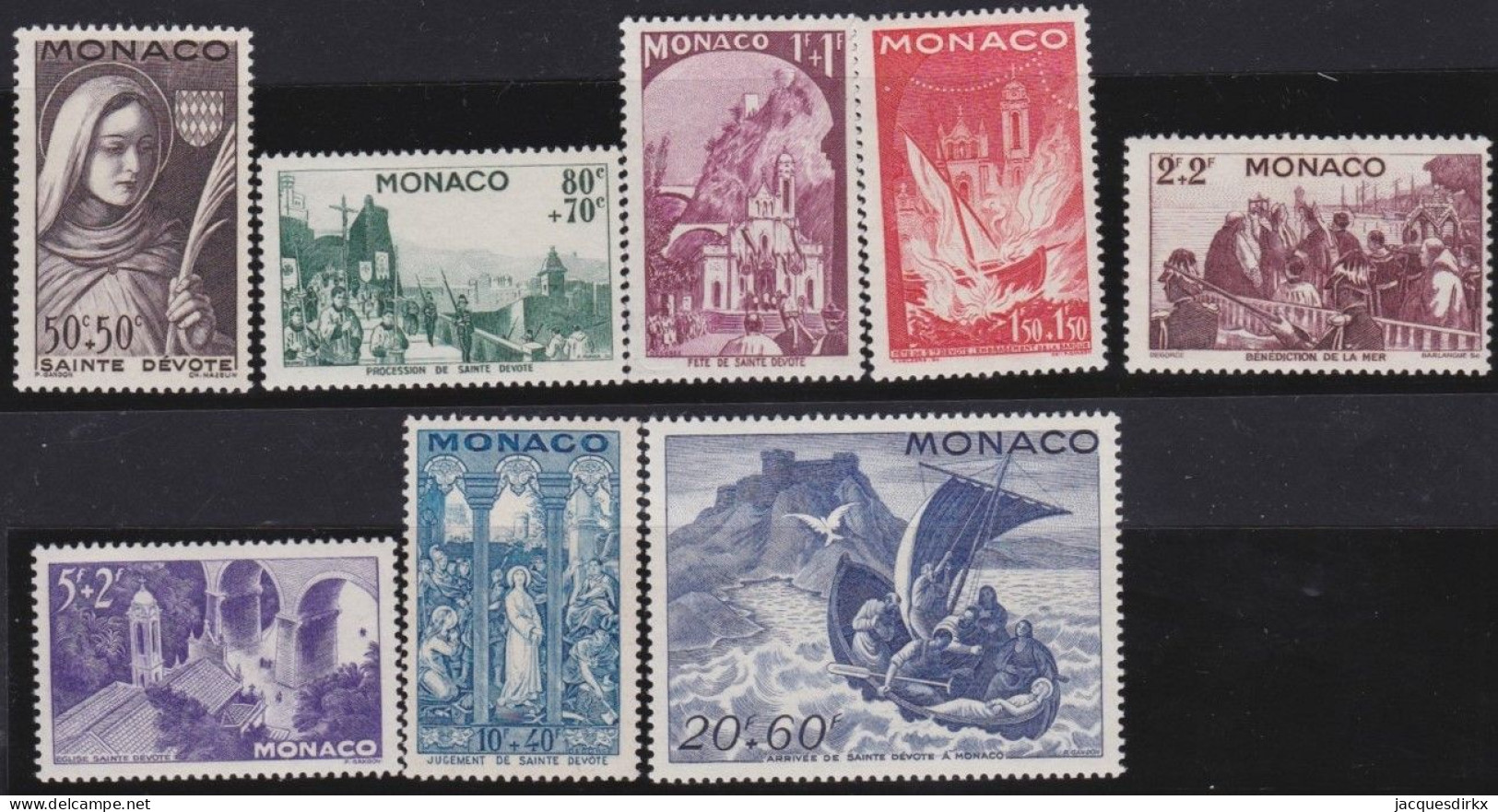 Monaco     .  Y&T   .   8 Timbres   .  **  .    Neuf Avec Gomme Et SANS Charnière - Neufs