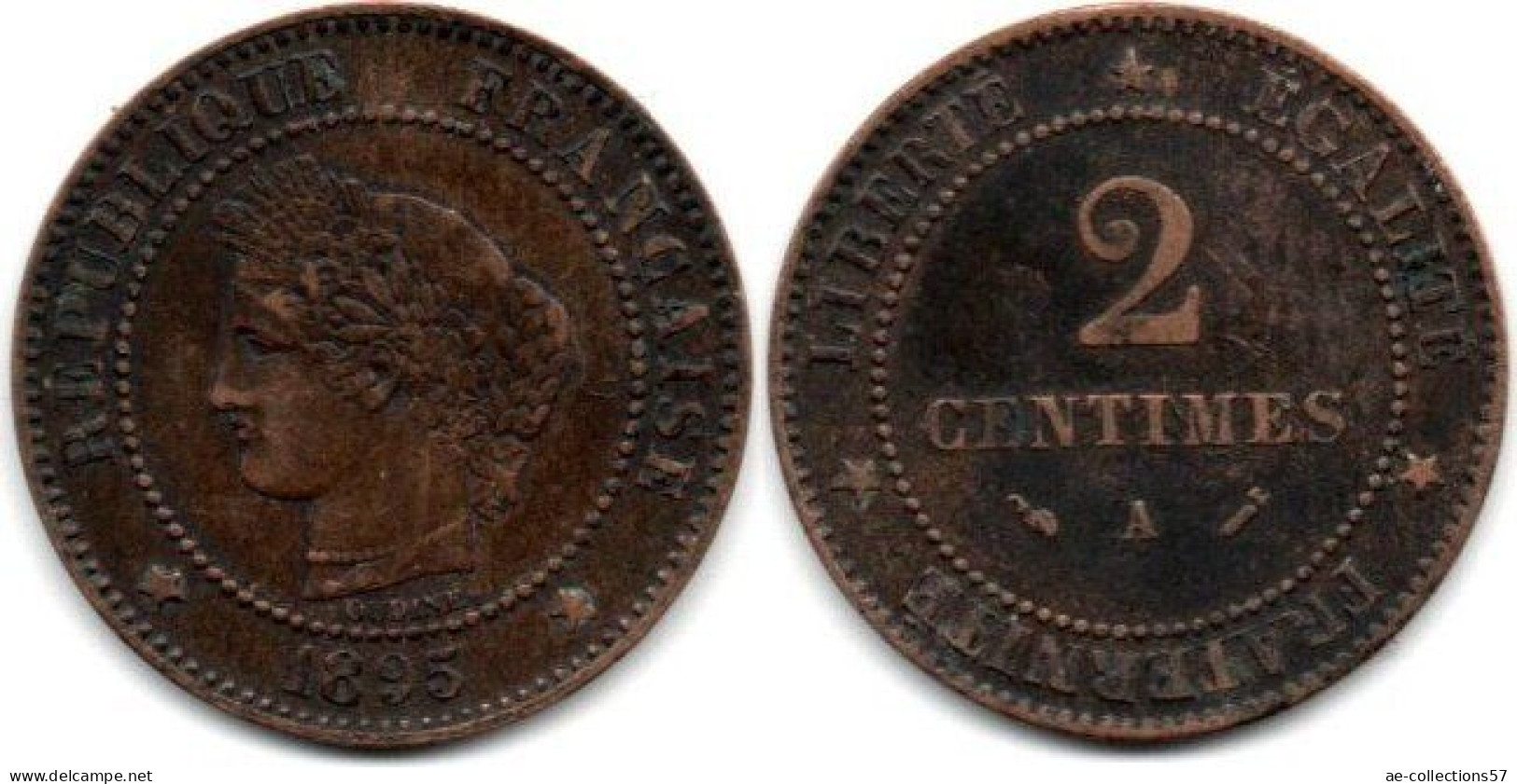 MA 28323 /   2 Centimes 1895 A TTB - 2 Centimes