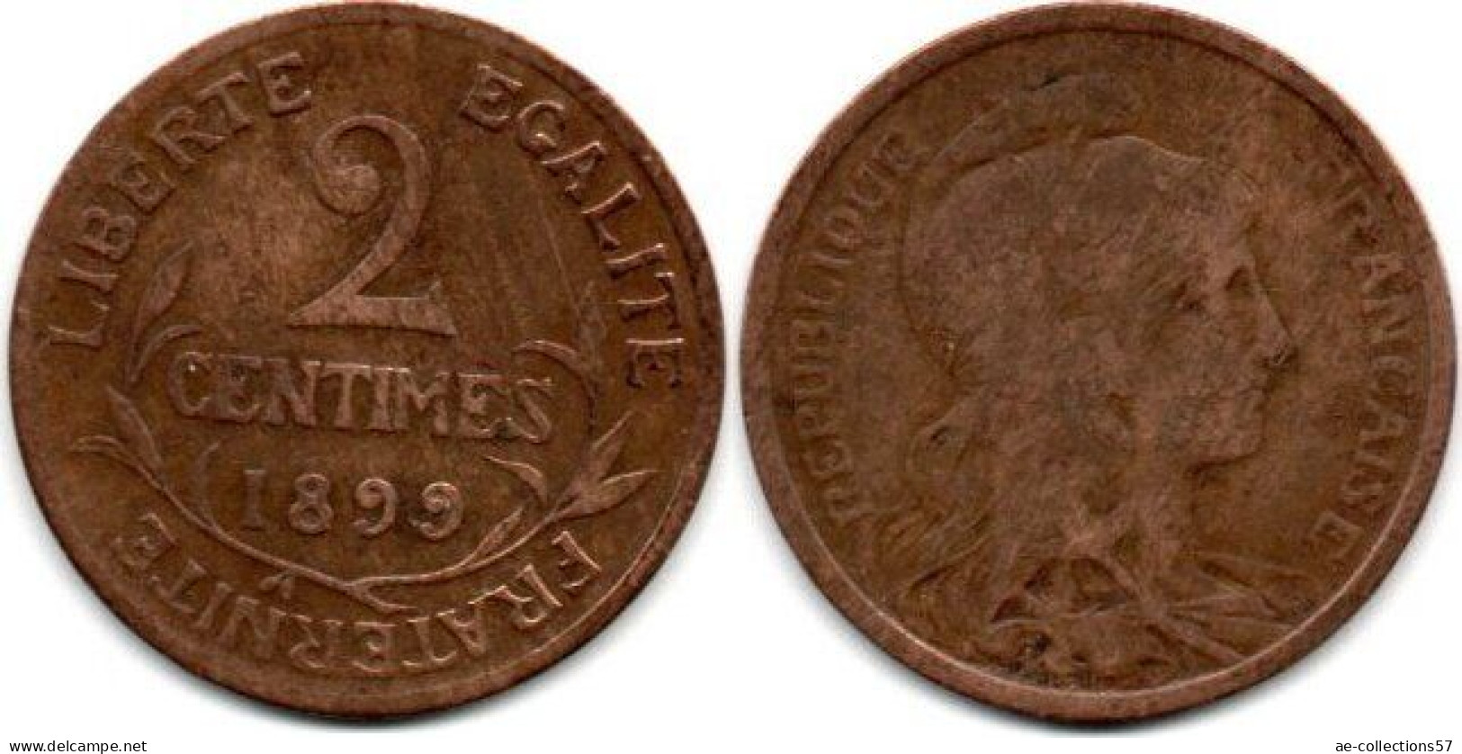 MA 28331 /   2 Centimes 1899 TB+ - 2 Centimes