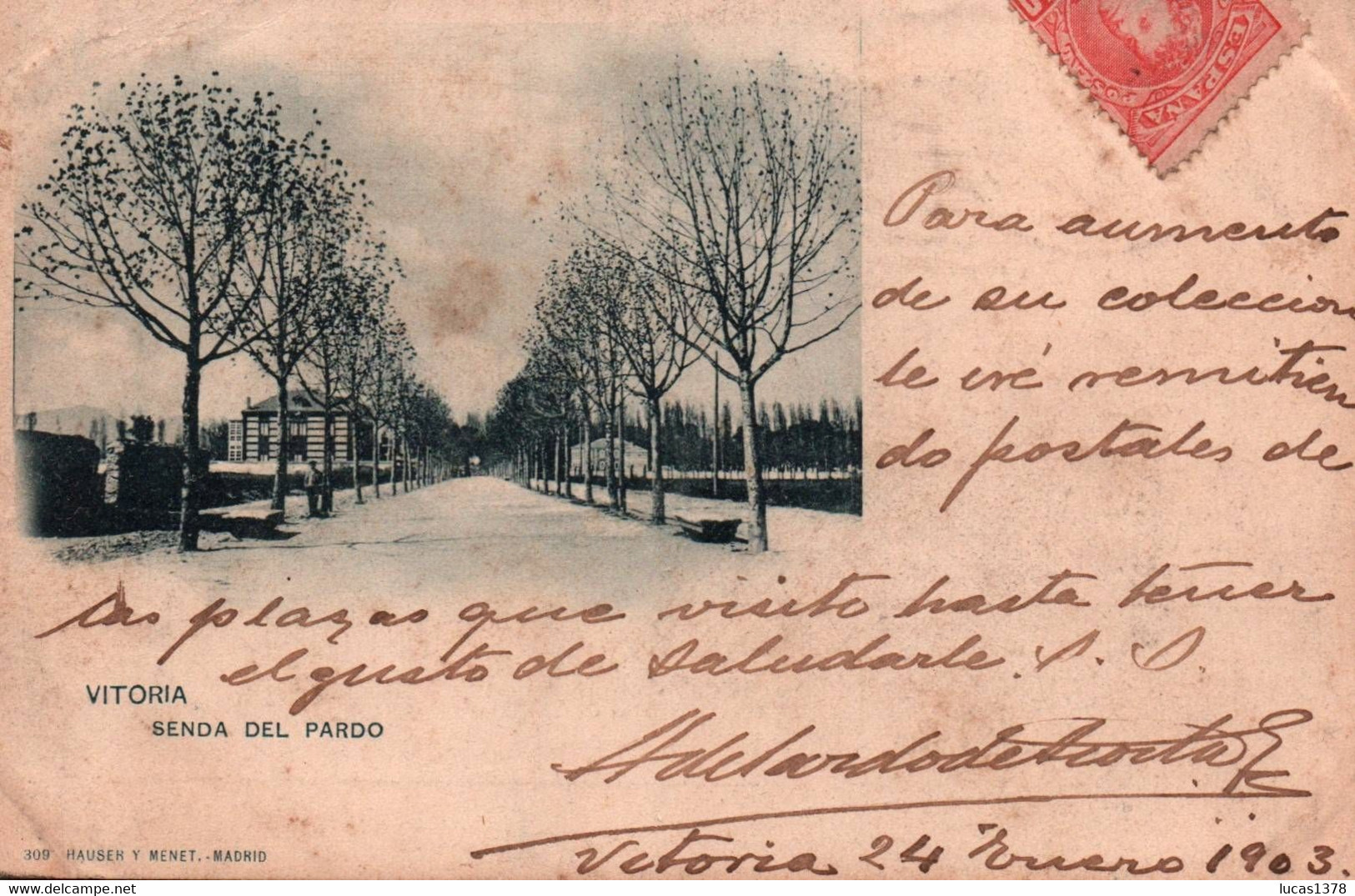 VITORIA / SENDA DEL PARDO / PRECURSEUR 1903 / POUR MEXICO / - Álava (Vitoria)