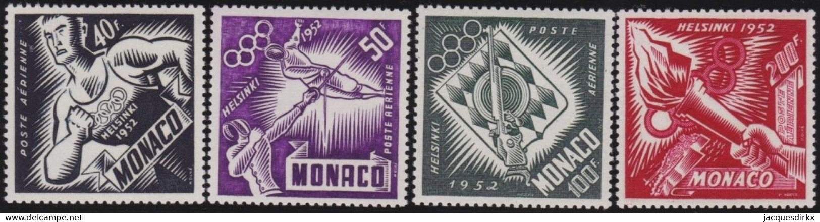 Monaco     .  Y&T   .   PA 51/54   .  **  .    Neuf Avec Gomme Et SANS Charnière - Airmail