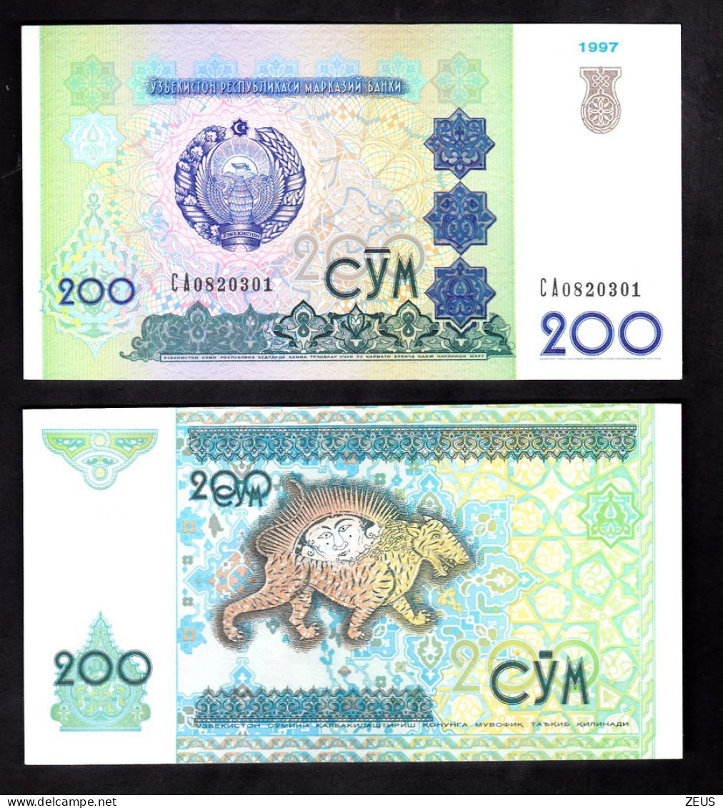 UZBEKISTAN 200 SUM 1997 PIK 80 FDS - Ouzbékistan