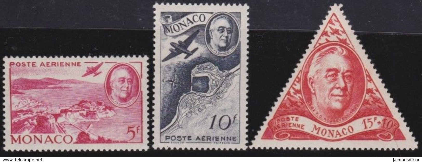 Monaco     .  Y&T   .   PA  19/21   .  **  .    Neuf Avec Gomme Et SANS Charnière - Poste Aérienne