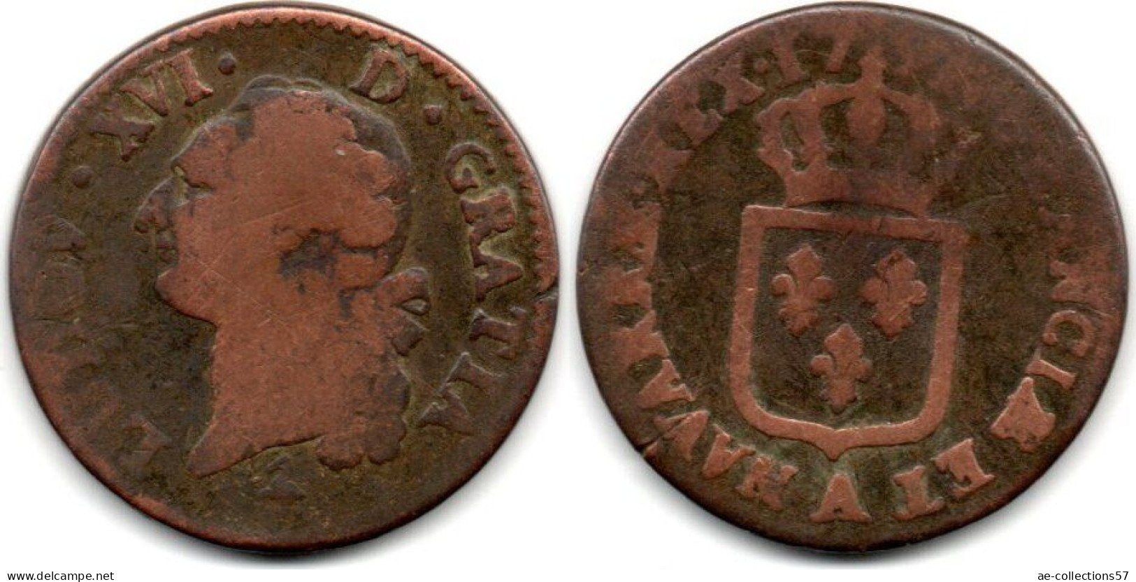 MA 28349 / Sol 1791 A Louis XVI - Héron - 2 ème Semestre B - 1774-1791 Luis XVI