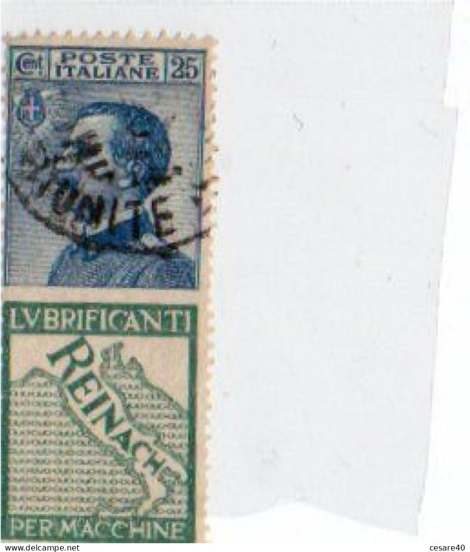 ITALIA - PUBBLICITARI - 1924 REINACH Cent 25 Usato - Nov 2023-10 - Publicité
