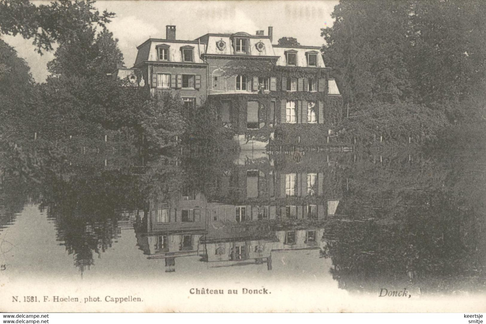 DONCK - BRASSCHAAT EKEREN - 1916 CHATEAU DU DONCK - WEERSPIEGELING IN HET WATER - HOELEN KAPELLEN 1581 - Brasschaat