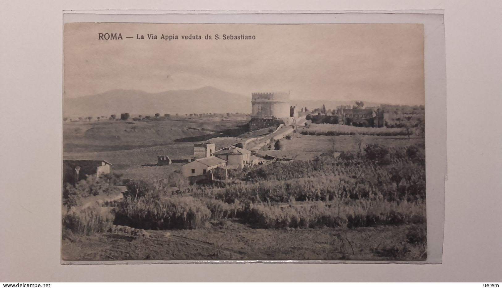 LAZIO ROMA CITTÀ LA VIA APPIA VEDUTA DA S.SEBASTIANO Formato Piccolo Viaggiata Nel 1909 Tracce D'uso Condizioni Buone - Multi-vues, Vues Panoramiques