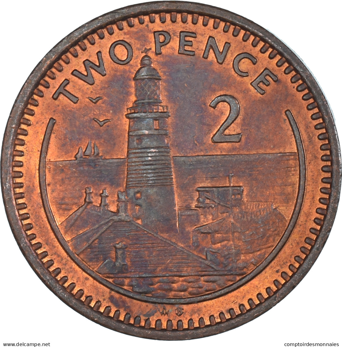 Monnaie, Gibraltar, 2 Pence, 1988 - Gibraltar
