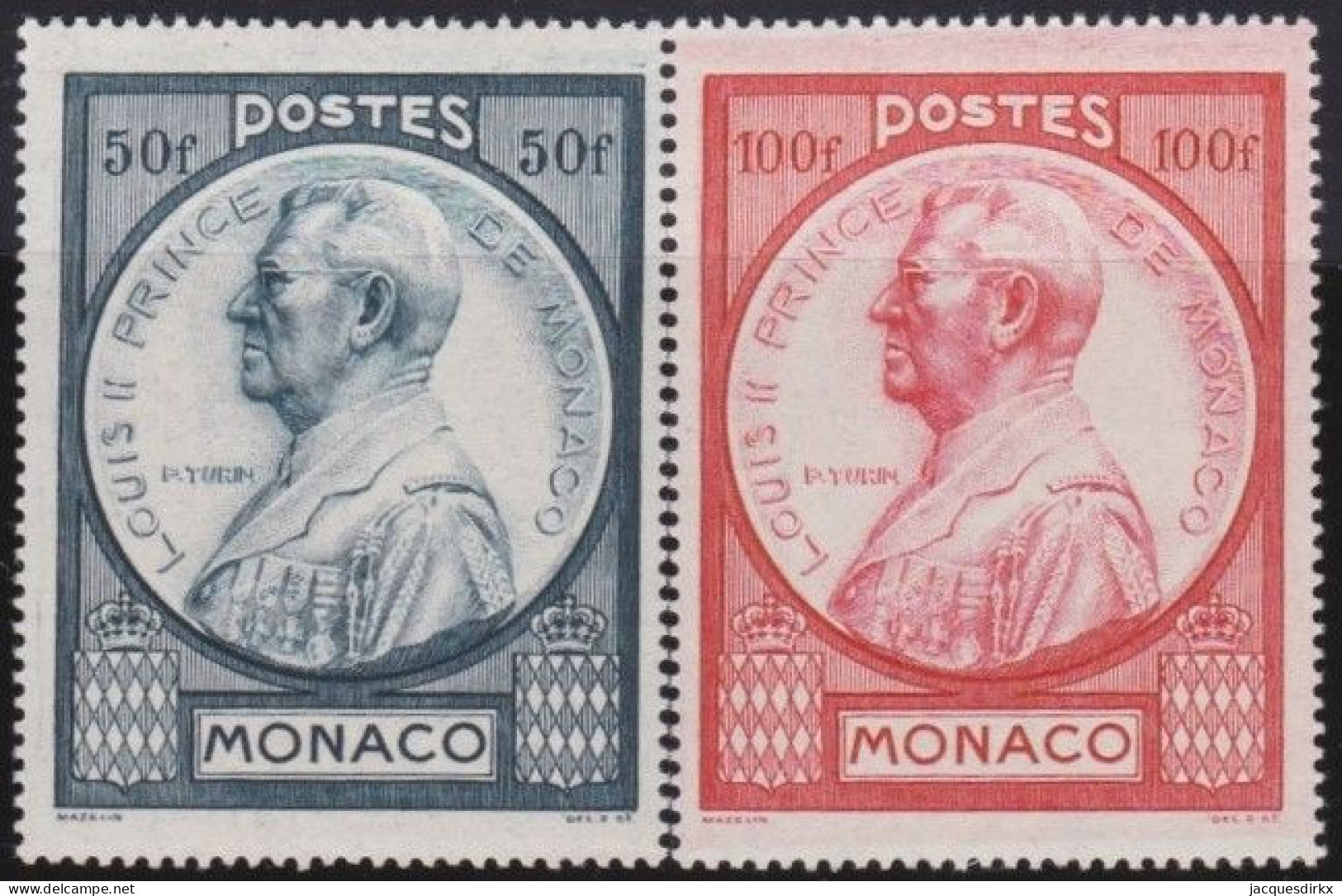 Monaco     .  Y&T   .    285/286    .  **  .    Neuf Avec Gomme Et SANS Charnière - Unused Stamps