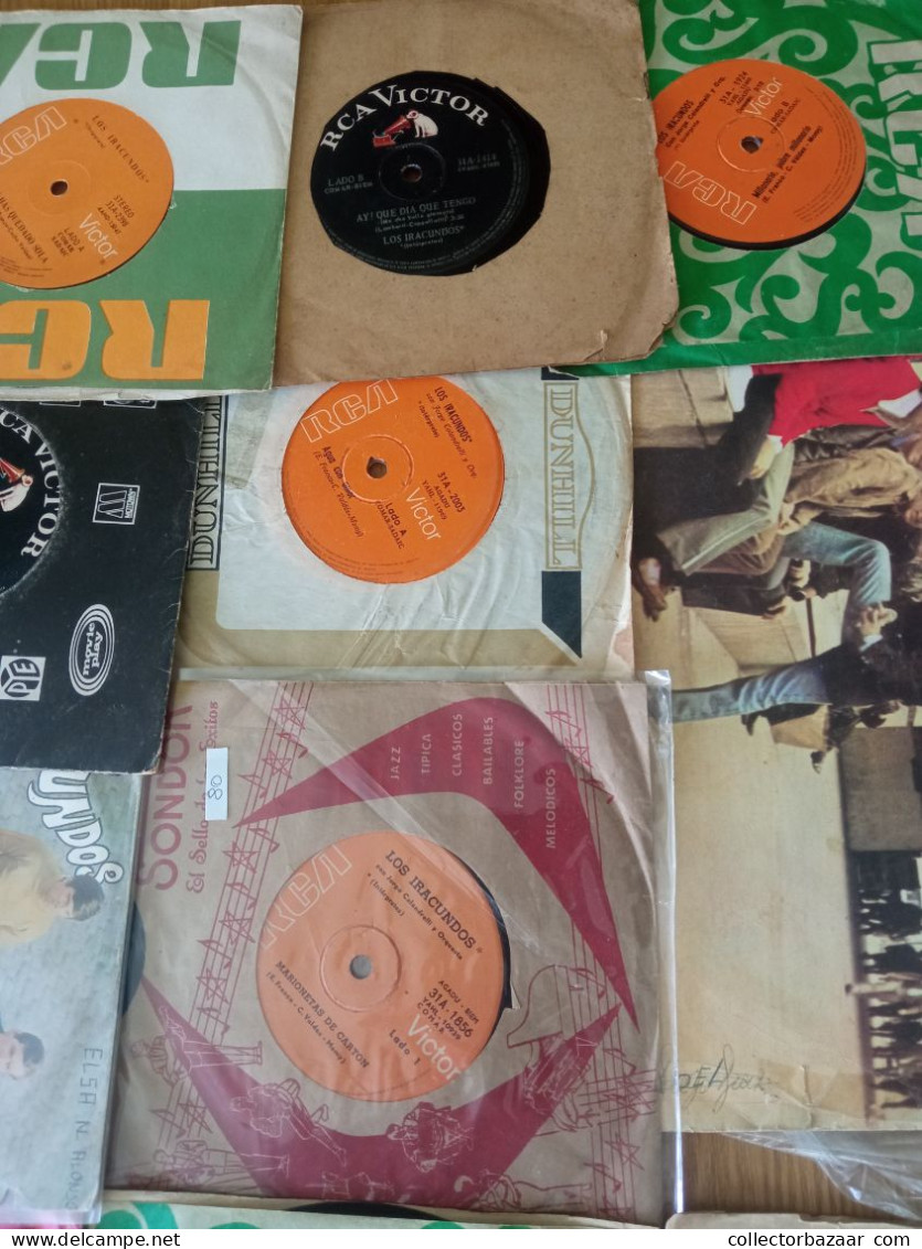 Los Iracundos lot os 23 singles & 1 LP vintage pop 1960ies great lot !