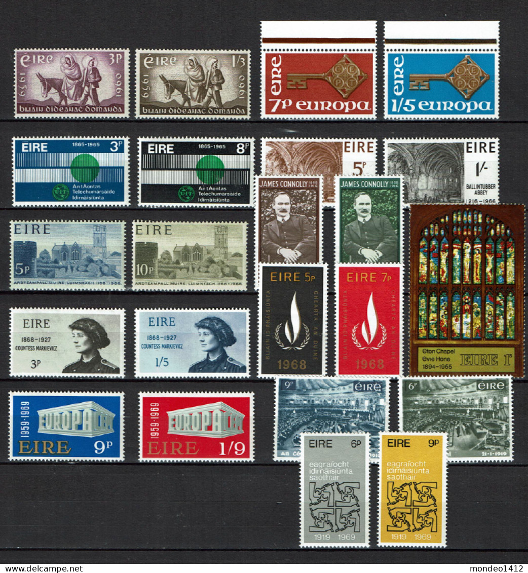 Irlande Ireland - Lot - Collection 1960-69  MNH ** - Unused Stamps