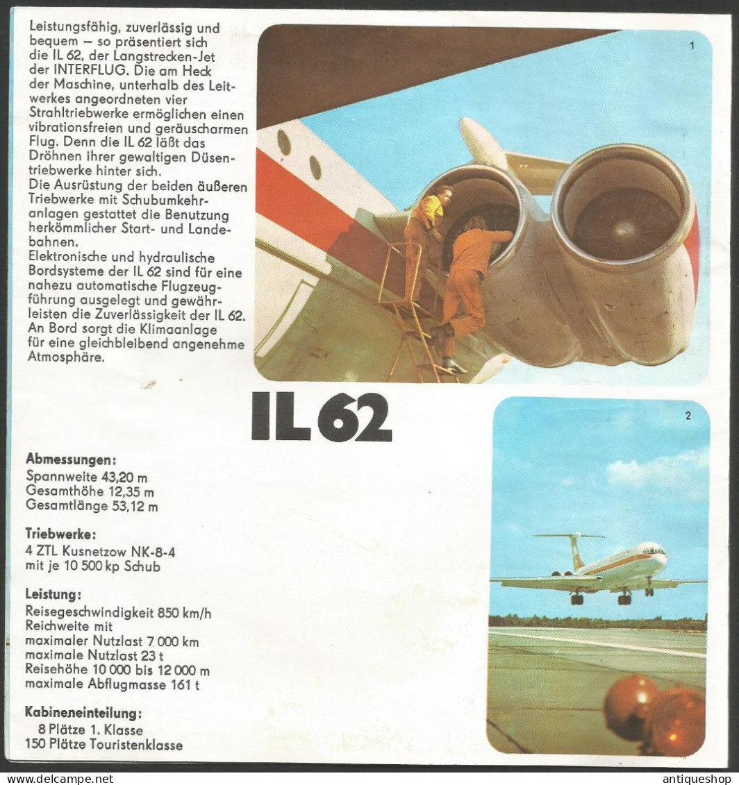 IF Interflug-----old Brochure - Magazines Inflight