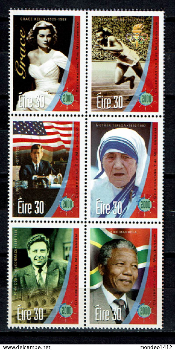 Ireland 1999 - YT 1204/1209 ** MNH - Millénaire Célébrités - Neufs