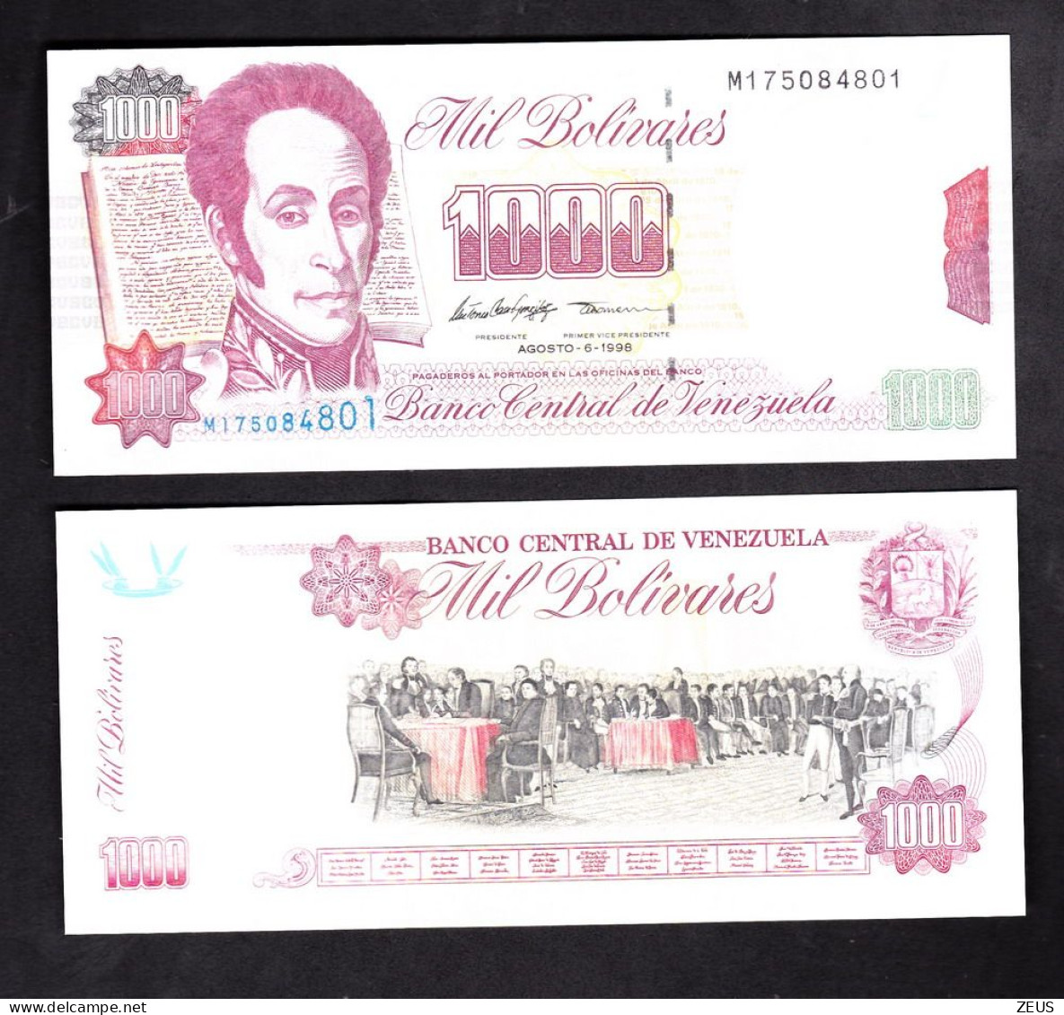 VENEZUELA 1000  BOLIVAREAS 1998 PIK 76D FDS - Venezuela