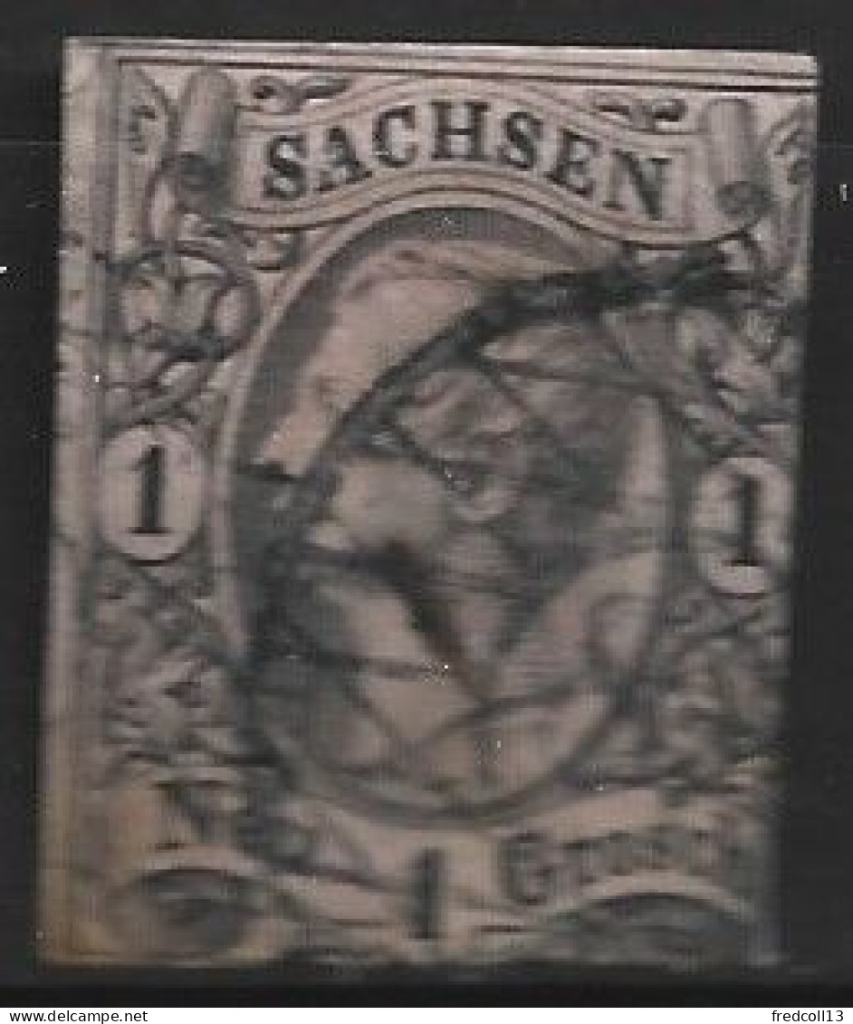 SAXE 8 Oblitéré Côte 5 € - Sachsen