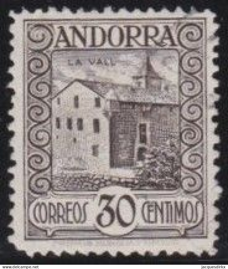 Andorre     .  Y&T   .    21A  Avec Numero Sur La Gomme  (2 Scans)   .  O  .    Oblitéré - Gebruikt