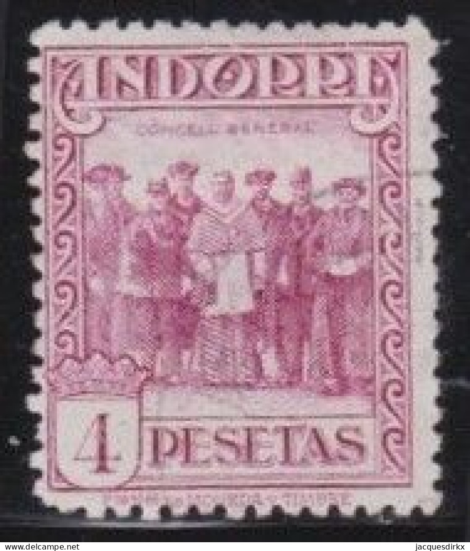 Andorre     .  Y&T   .   25A  Avec Numero Sur La Gomme (2 Scans)    .  O  .    Oblitéré - Used Stamps