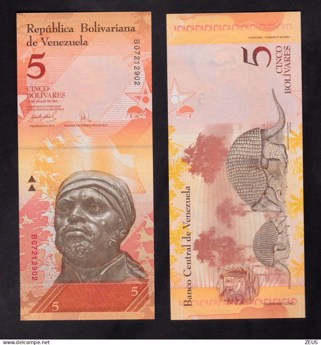 VENEZUELA 5  BOLIVAREAS 2007 PIK 89 FDS - Venezuela