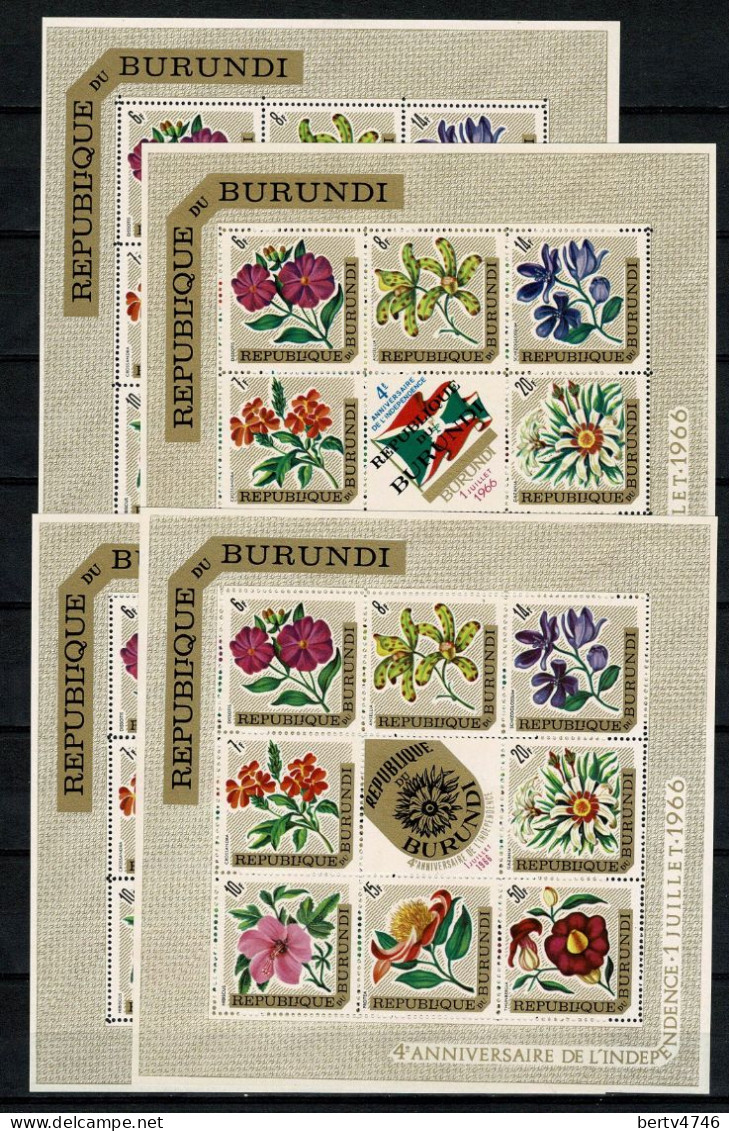 Burundi 1967 - Bl 17** MNH De 4 Blokken / Les 4 Blocs - 4 Jaar Onafhankelijkheid / 4e Anniversaire De L'indépendance. - Ongebruikt