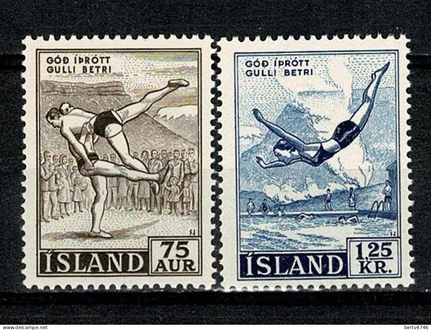 Island 1955 - Yv. 256/57**, Mi 298/99**, MNH - Unused Stamps