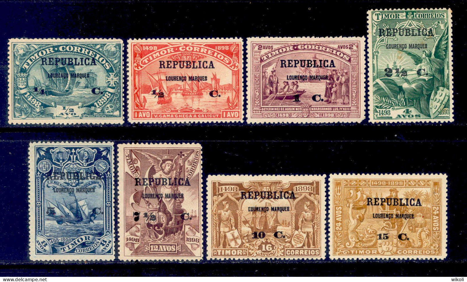 ! ! Lourenco Marques - 1913 Vasco Gama On Timor (Complete Set) - Af. 109 To 116 - MH - Lourenco Marques
