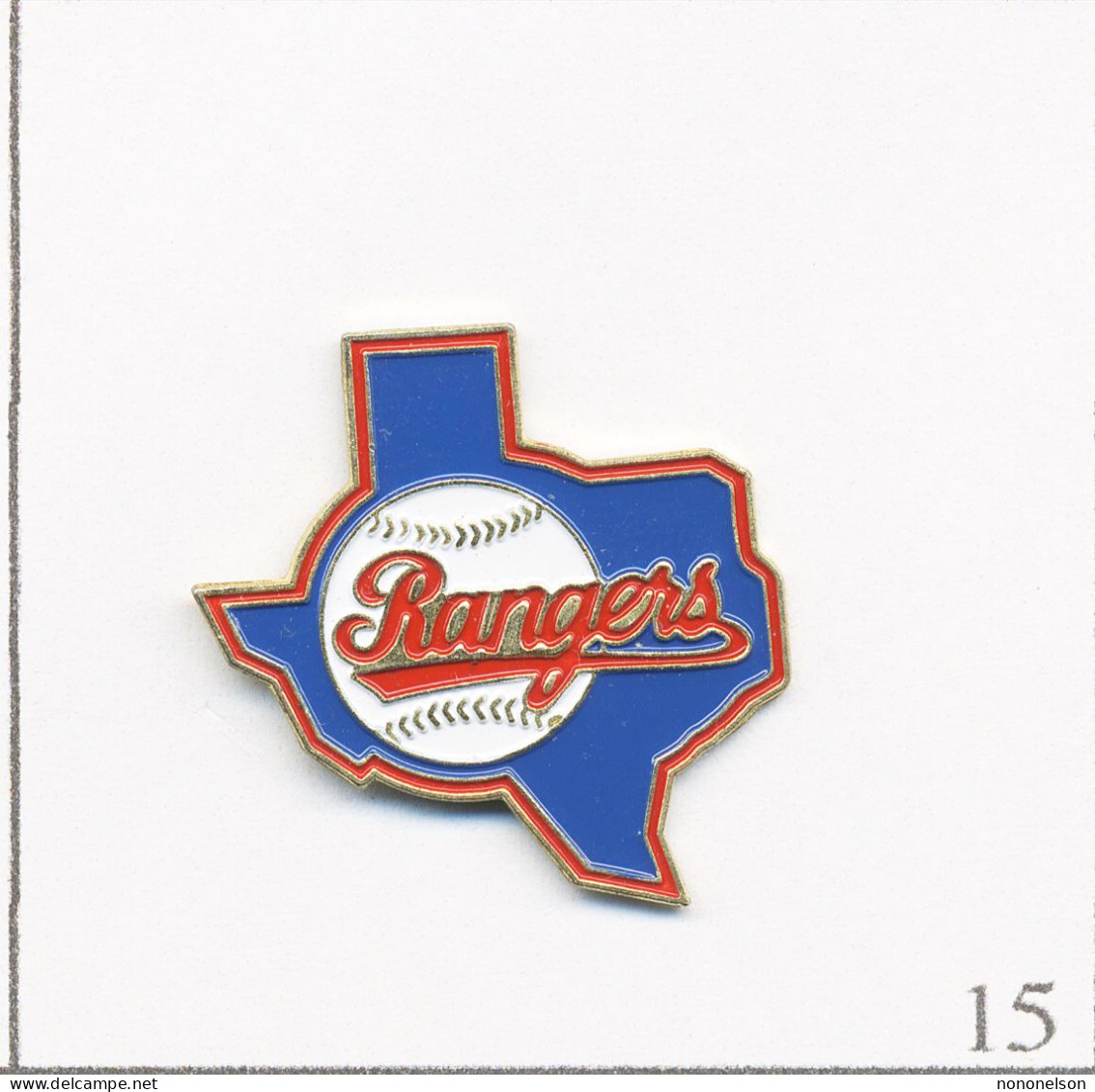 Pin's Sport - Baseball / Equipe Des Rangers Avec Carte Des USA. Est. Major League BaseballCPS-D. Métal Peint. T690-15 - Baseball