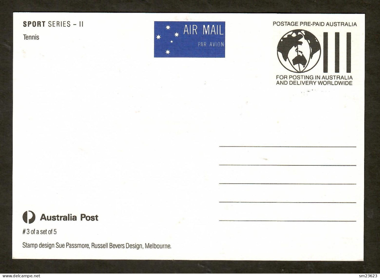 Australien 1990  Mi.Nr. 1184 , Tennis - SPORT -  Maximum Card - First Day 17 January 1990 - Cartes-Maximum (CM)