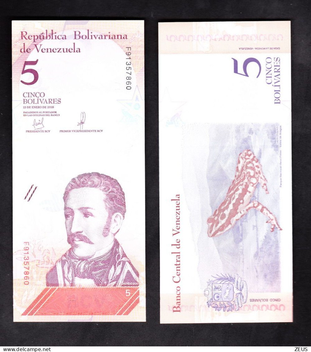 VENEZUELA 5  BOLIVAREAS 2018 PIK 102 FDS - Venezuela