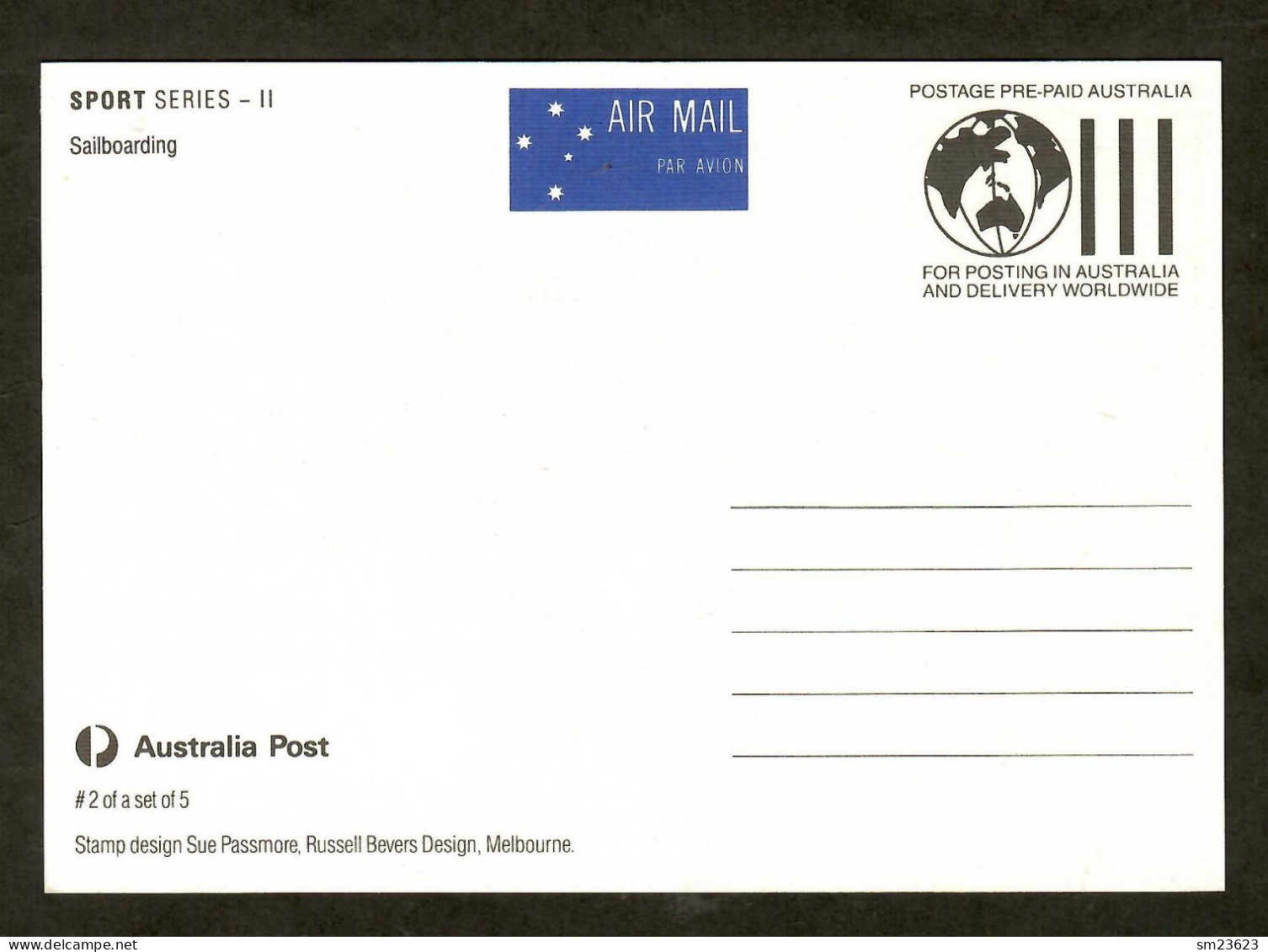 Australien 1990  Mi.Nr. 1183 , Windsurfen - SPORT -  Maximum Card - First Day 17 January 1990 - Cartes-Maximum (CM)