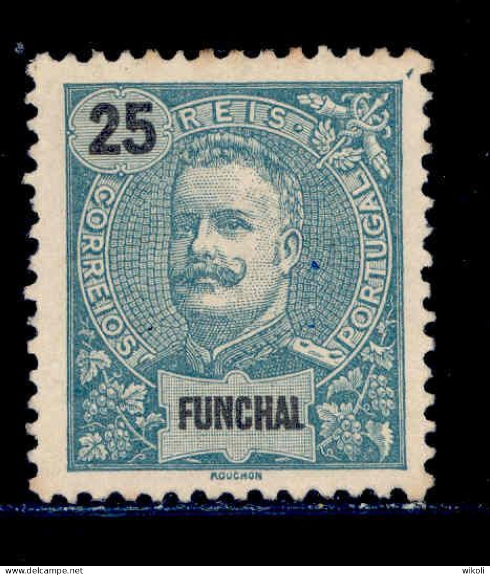 ! ! Funchal - 1897 D. Carlos 25 R - Af. 18 - No Gum - Funchal