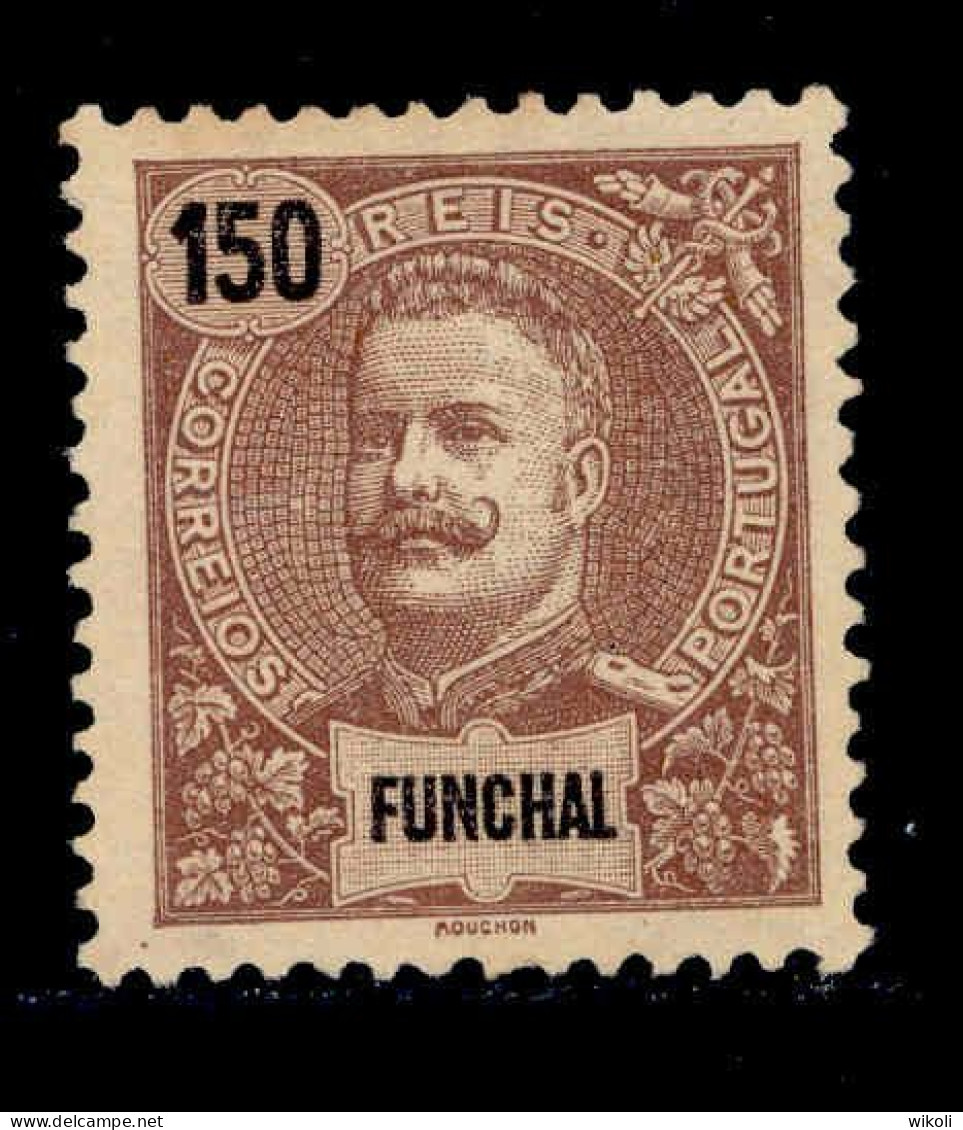 ! ! Funchal - 1897 D. Carlos 150 R - Af. 23 - No Gum - Funchal