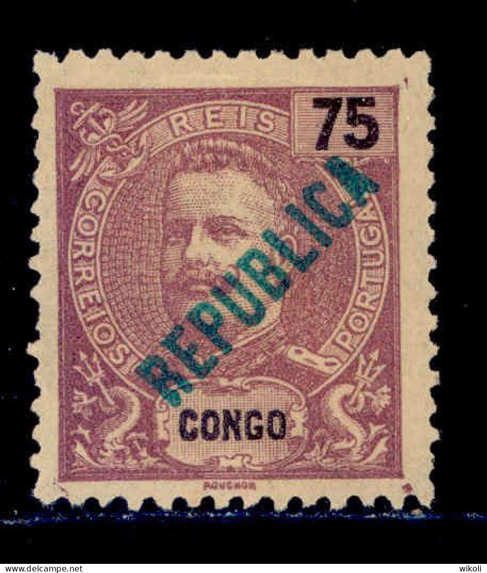 ! ! Congo - 1914 King Carlos Local Republica 75 R - Af. 116 - No Gum - Congo Portugais