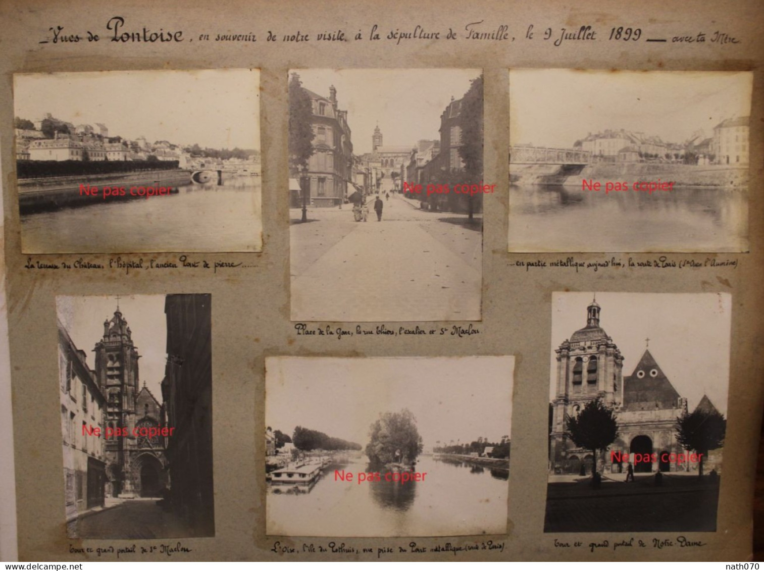14 Photo 1890's Vues De Pontoise St Ouen L'aumône Tirage Print Vintage - Orte