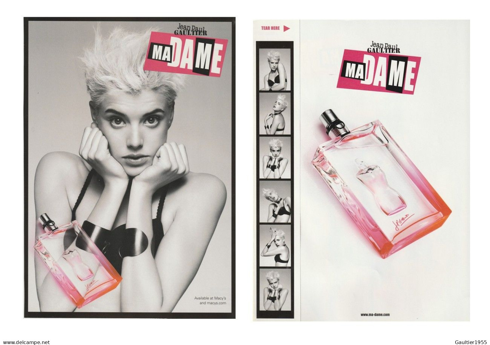 Publicité Papier - Advertising Paper - MaDame De Jean Paul Gaultier Recto Verso - Publicités Parfum (journaux)