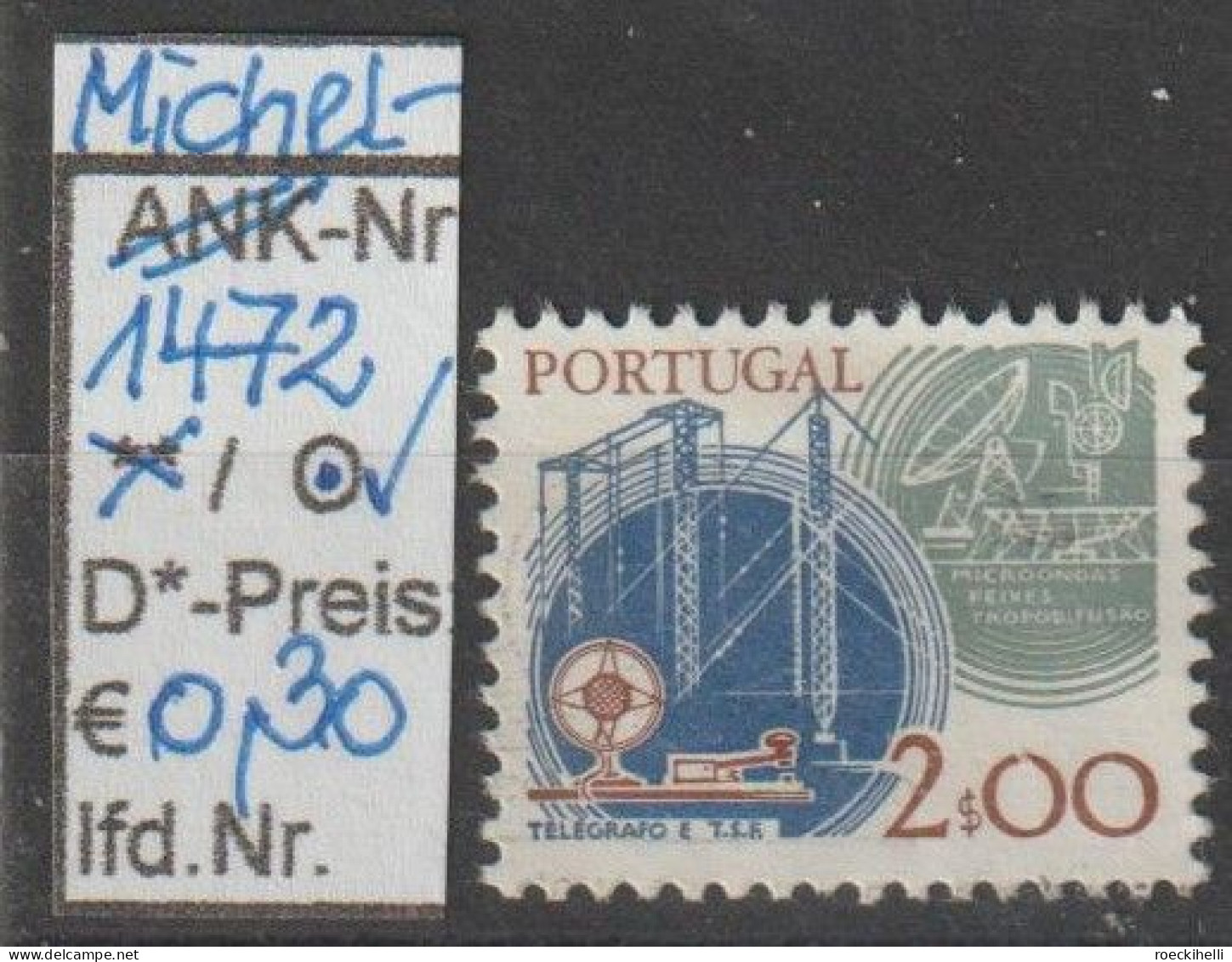 1980 - PORTUGAL - FM/DM "Entwicklung D. Arbeitsmittel" 2,00 E Mehrf. - O  Gestempelt - S.Scan (port 1472o) - Usado