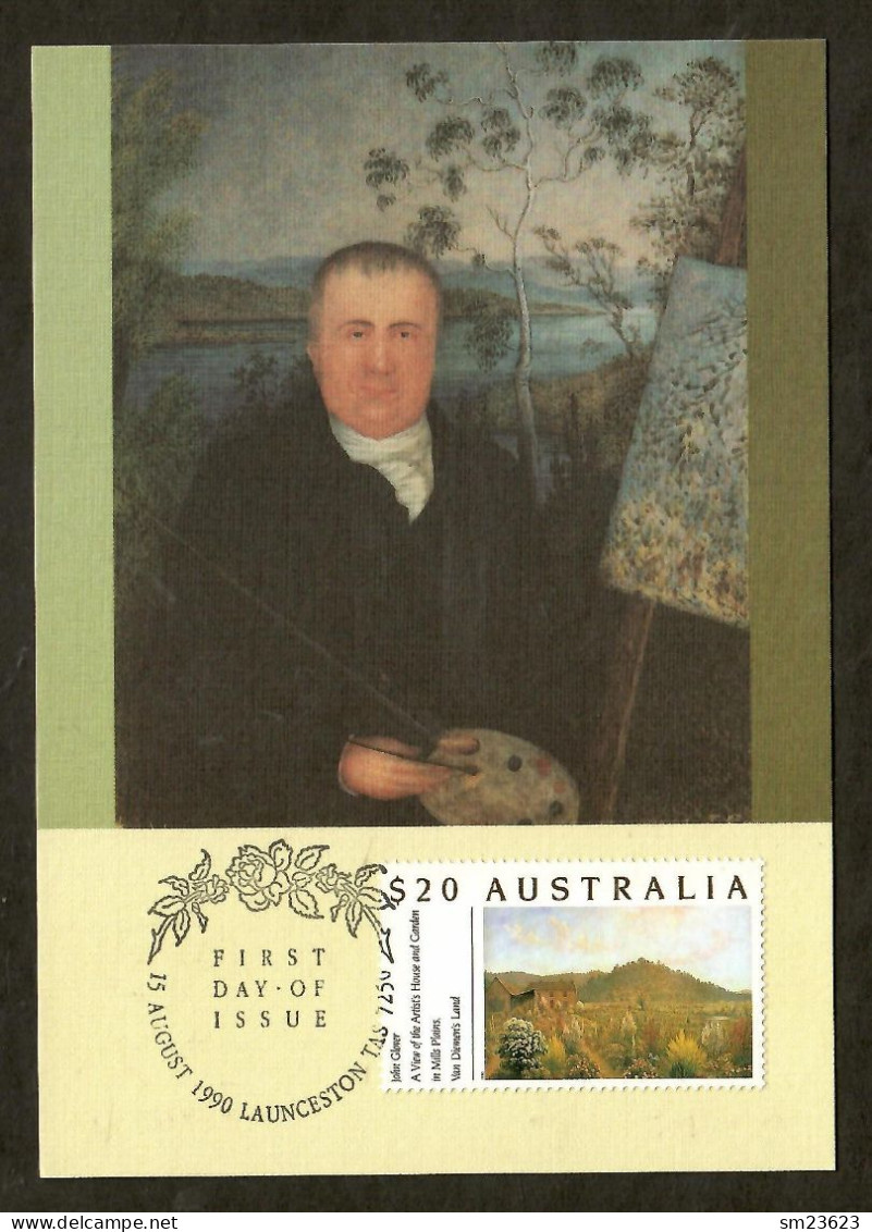 Australien 1990  Mi.Nr. 1222 , A View Of The Artist's House And Garden - Maximum Card - First Day 15 August 1990 - Cartes-Maximum (CM)