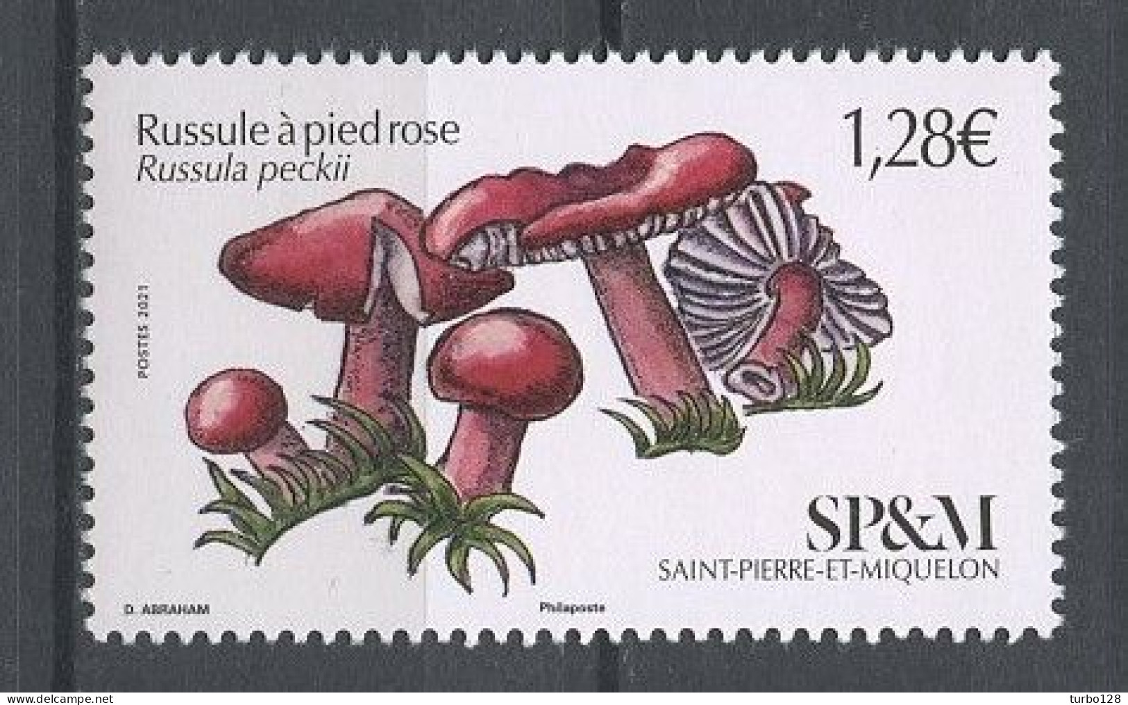 SPM Miquelon 2021 N° 1254 ** Neuf MNH Superbe Flore Champignons Mushrooms Russule à Pied Rose - Neufs