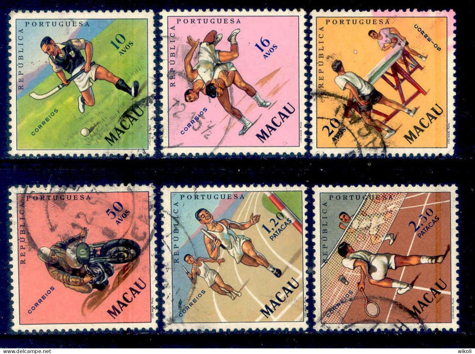 ! ! Macau - 1962 Sports (Complete Set) - Af. 397 To 402 - Used - Usados